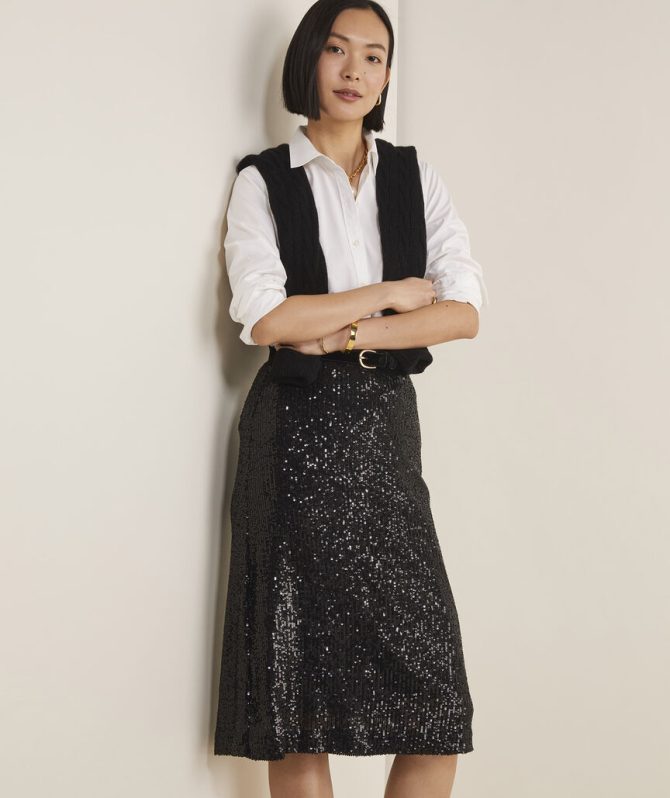 Sequin Midi SkirtSequin Midi Skirt - Image 5