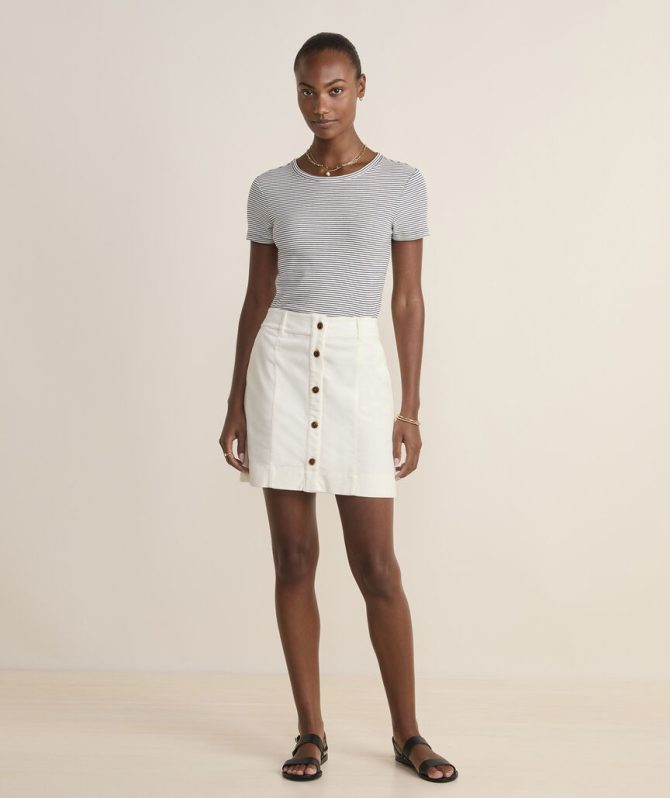 Corduroy Button-Front SkirtCorduroy Button-Front Skirt - Image 3