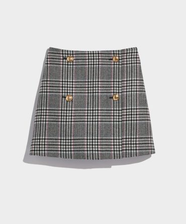 Wool Button-Front Mini SkirtWool Button-Front Mini Skirt