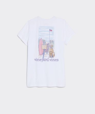 Beach Bike Dog Short-Sleeve Pocket TeeBeach Bike Dog Short-Sleeve Pocket Tee