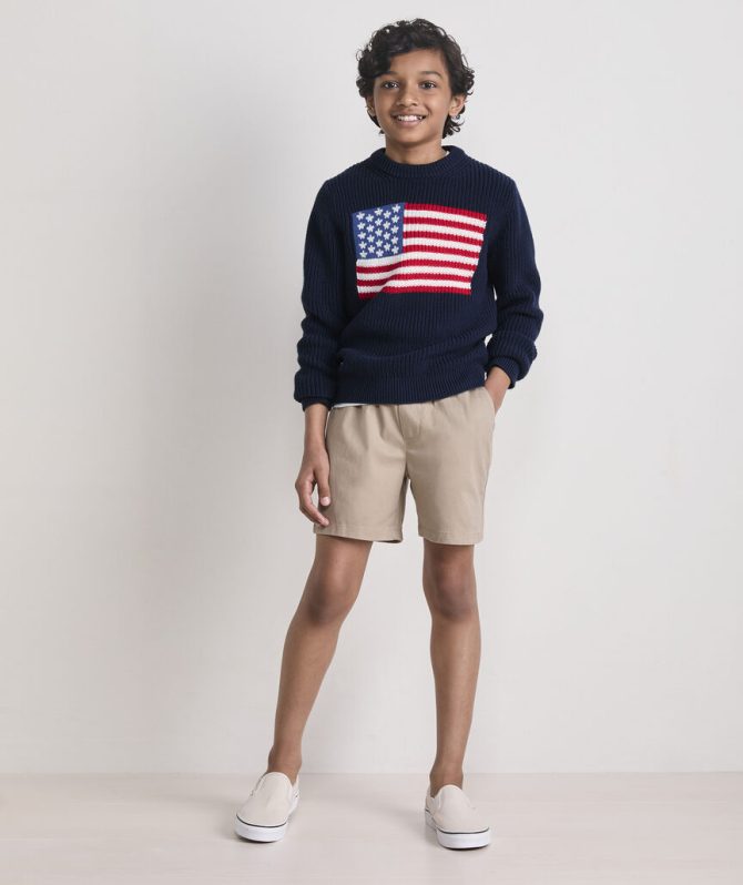 Boys' American Flag Crewneck SweaterBoys' American Flag Crewneck Sweater - Image 2