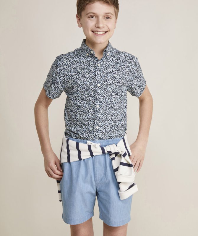 Boys' Pull-On Chambray ShortsBoys' Pull-On Chambray Shorts - Image 3