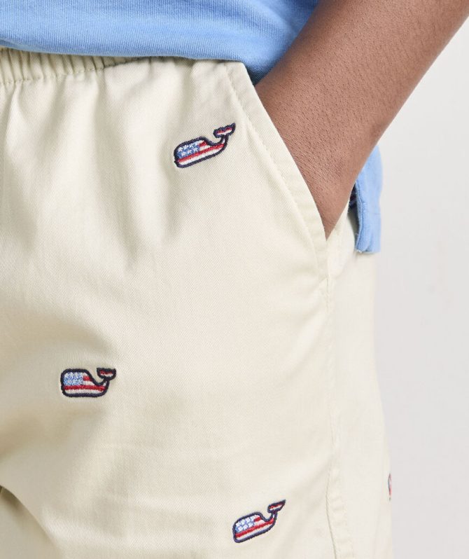 Boys' Americana Embroidered Pull-On Chino ShortsBoys' Americana Embroidered Pull-On Chino Shorts - Image 4