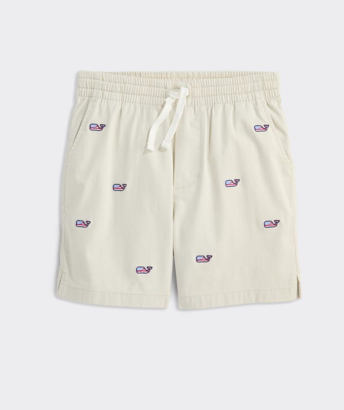 Boys' Americana Embroidered Pull-On Chino ShortsBoys' Americana Embroidered Pull-On Chino Shorts - Image 2