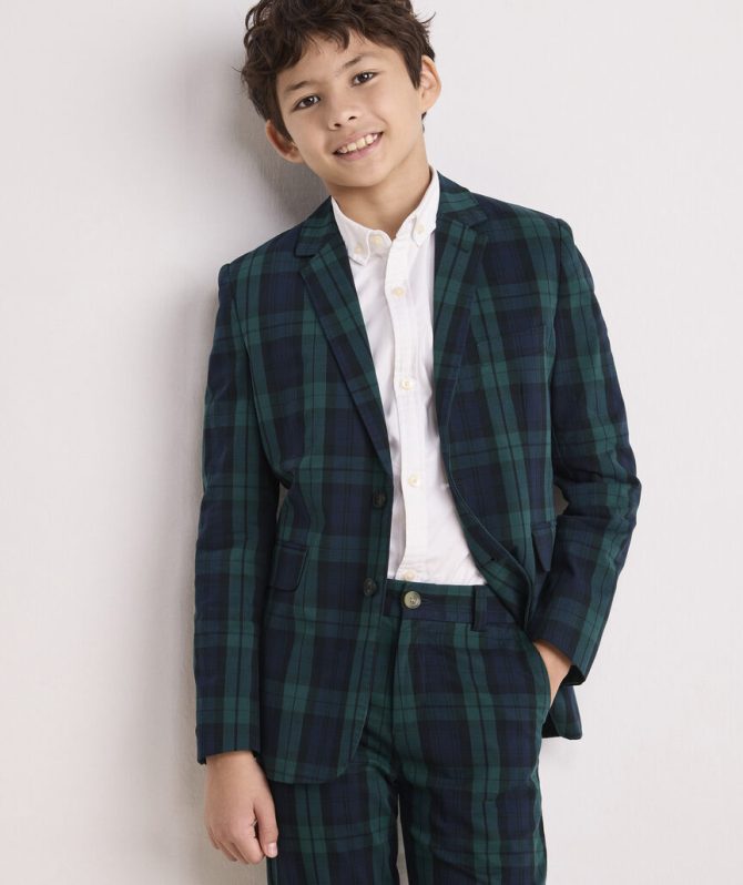 Boys' Stretch Cotton Blackwatch Blazer (8-18)Boys' Stretch Cotton Blackwatch Blazer (8-18)