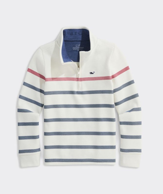 Boys' Breton Stripe Saltwater Quarter-ZipBoys' Breton Stripe Saltwater Quarter-Zip