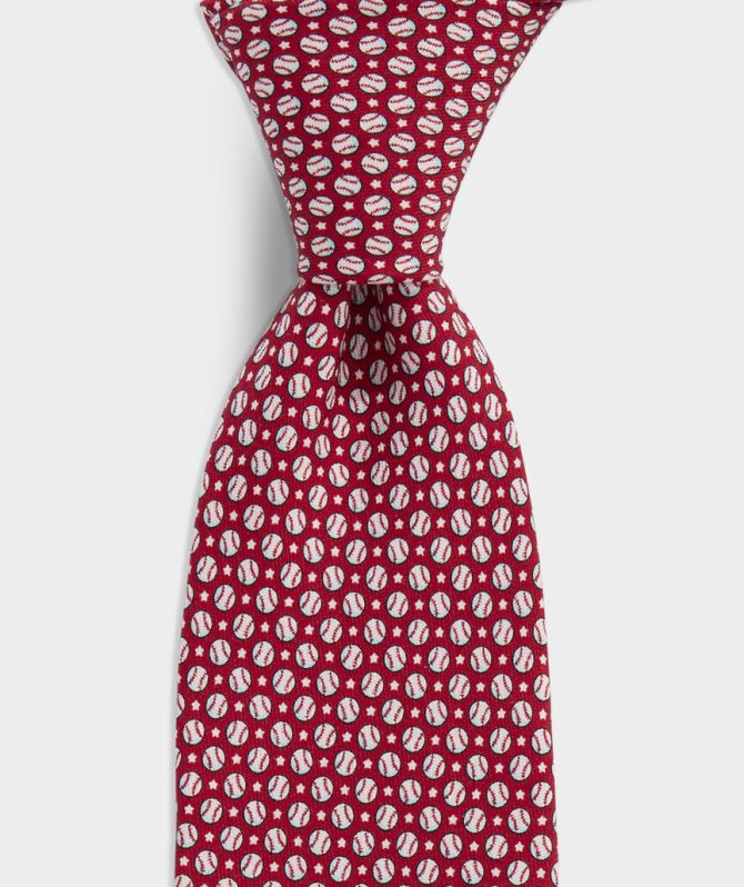 Boys' Baseball & Stars Silk TieBoys' Baseball & Stars Silk Tie - Image 2