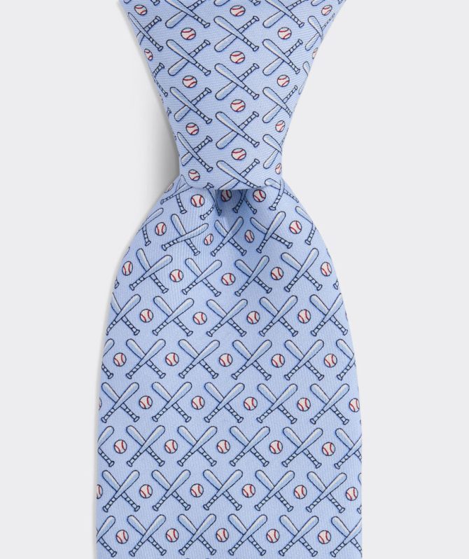Boys' Baseball Bats Silk TieBoys' Baseball Bats Silk Tie - Image 2
