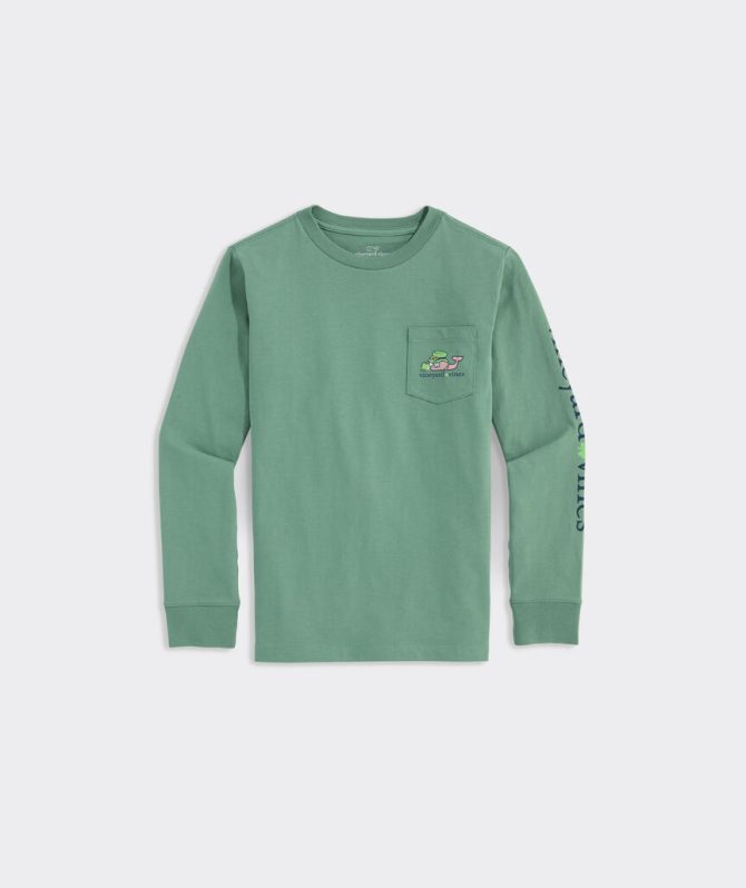 Boys' St. Paddy's Day Whale Long-Sleeve Pocket TeeBoys' St. Paddy's Day Whale Long-Sleeve Pocket Tee - Image 3