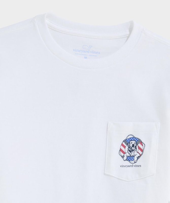 Boys' USA Dog Life Ring Short-Sleeve Pocket TeeBoys' USA Dog Life Ring Short-Sleeve Pocket Tee - Image 4