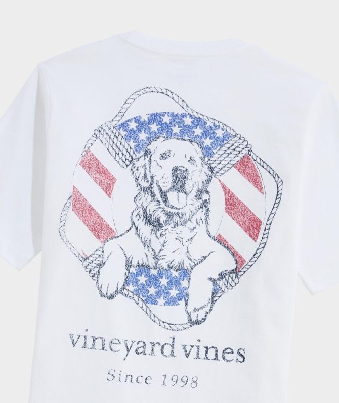 Boys' USA Dog Life Ring Short-Sleeve Pocket TeeBoys' USA Dog Life Ring Short-Sleeve Pocket Tee - Image 2